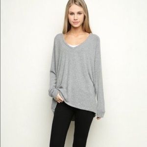 Brandy Melville Light Grey Basic Sweater